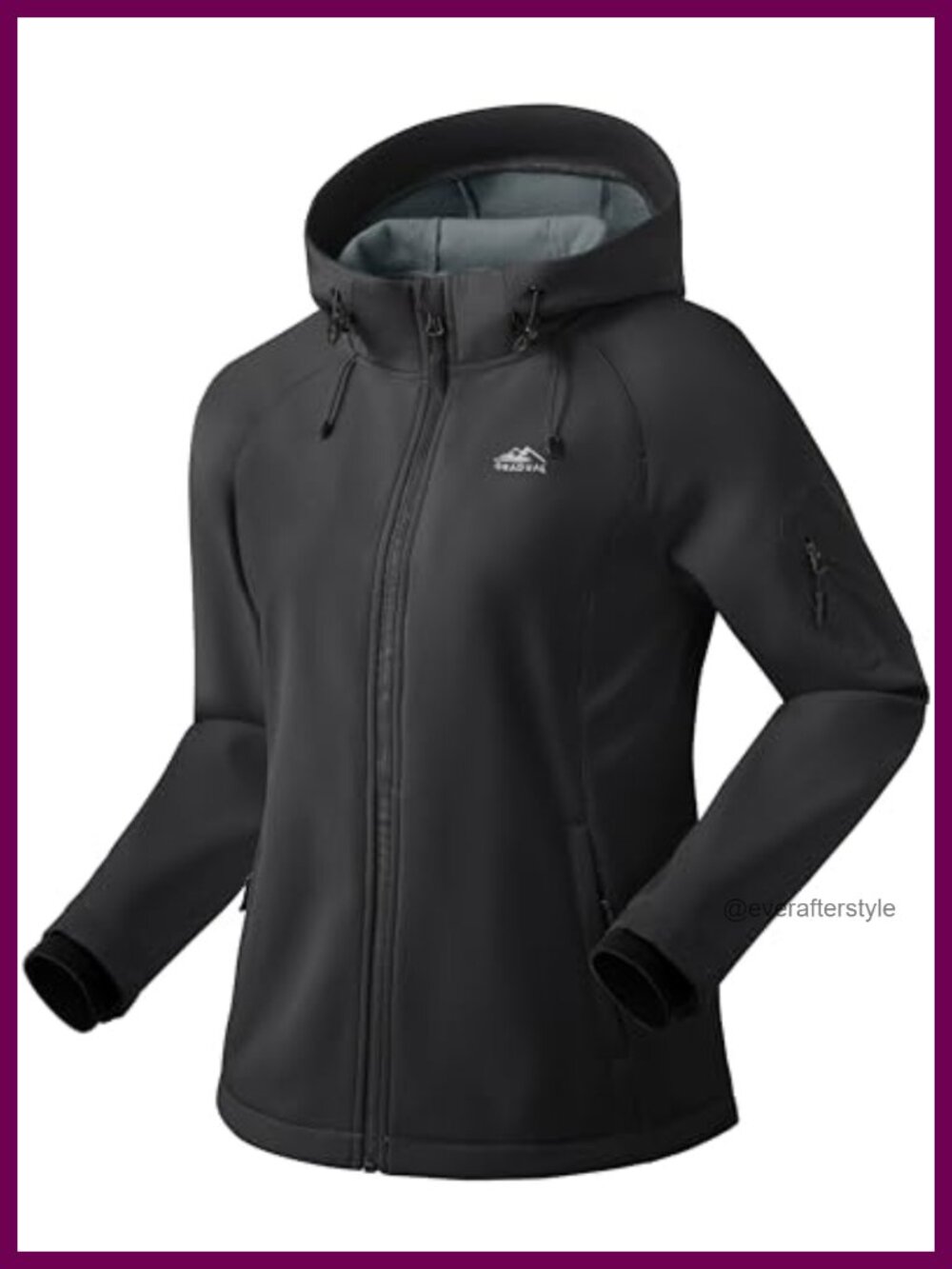 Women's Fleece Lined Softshell Jacket Windproof Warm Light Waterproof Hooded